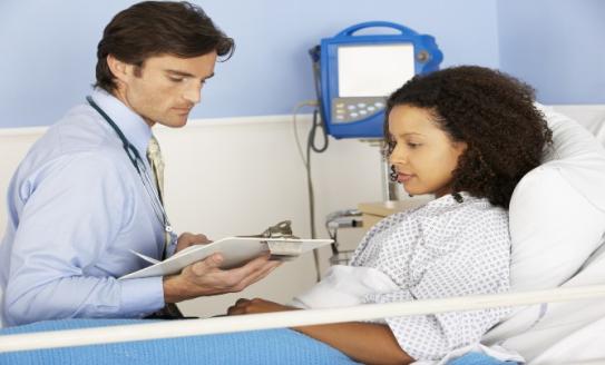 doctor and patient in hospital