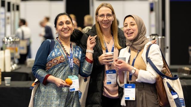 Three women professionals at Diabetes UK conference