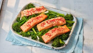 Salmon traybake