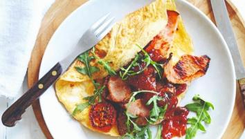 sausage bacon omelette