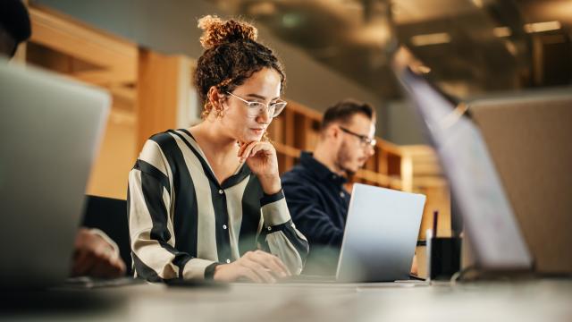 woman working at computer