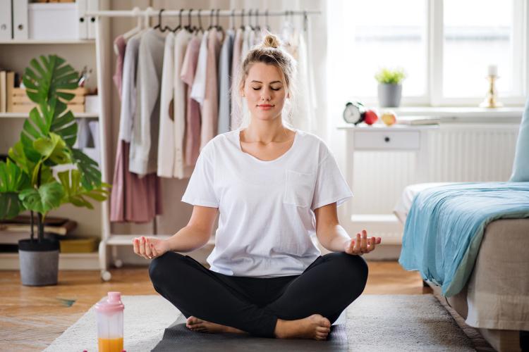 Woman meditating